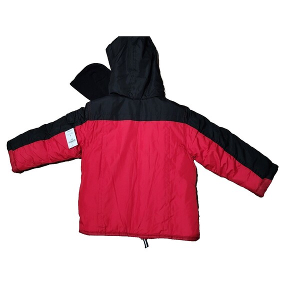 OSHKOSH B'gosh Red/Black Winter Coat Zip & Snap With Functional‎ Pockets Size 4T - Picture 6 of 7